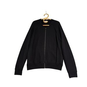 COS | Navy Knit Wool Bomber Jacket Size L
